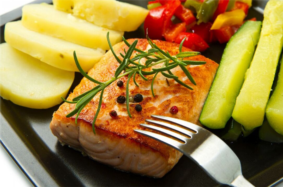 verduras con pescado para la gastritis